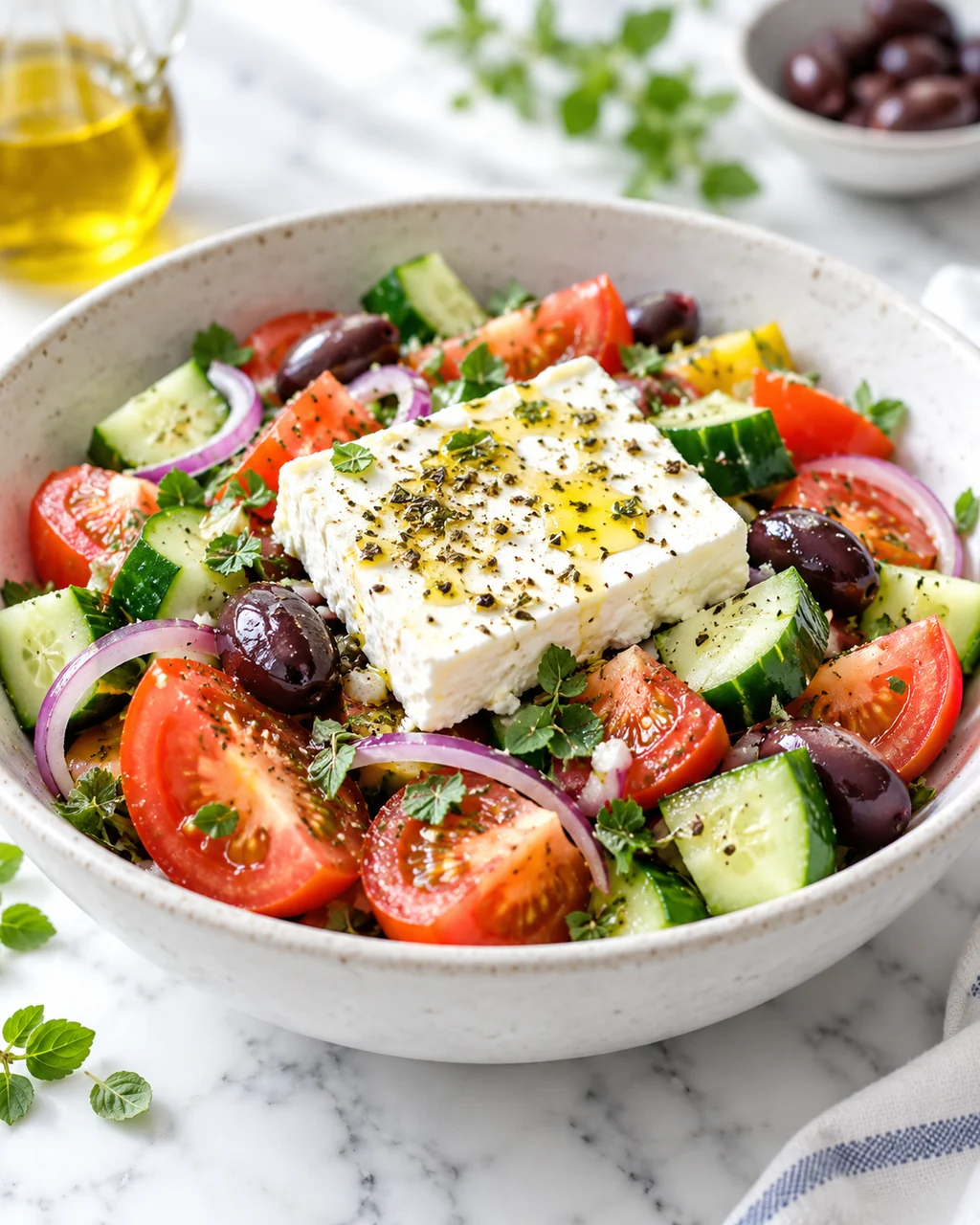 Classic Greek Salad · Bright Marble Minimal