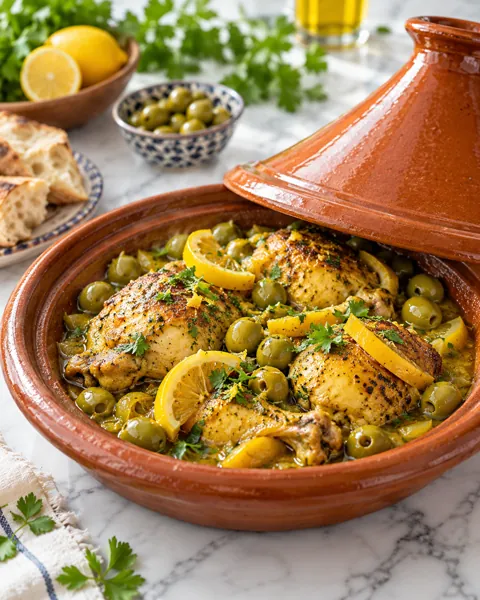 Moroccan Tagine · Bright Marble Minimal