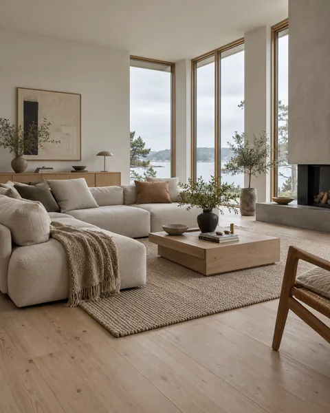 Scandinavian Living Room · Soft Overcast Daylight