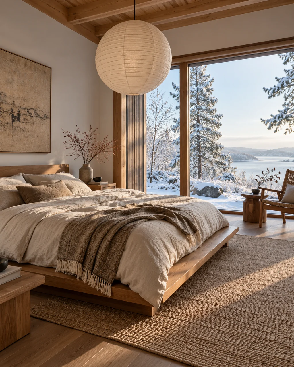 Japandi Bedroom · Winter First Snow