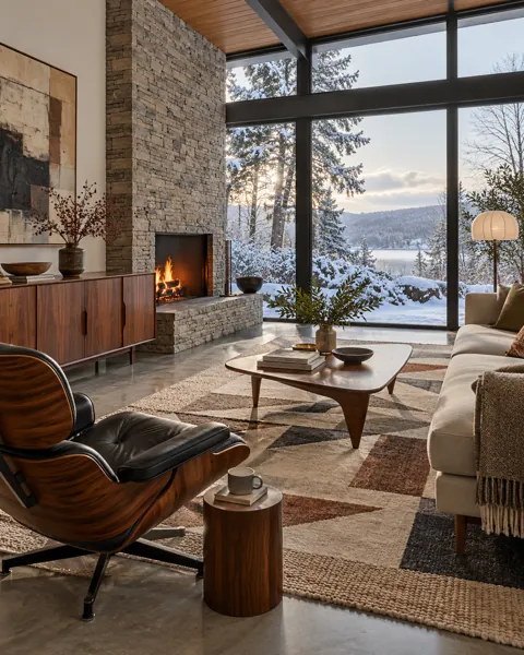 Mid-century Lounge · Winter First Snow