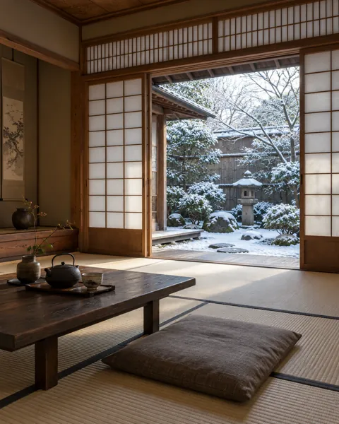 Tatami Tea Room · Winter First Snow