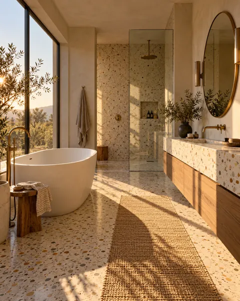 Terrazzo Bathroom · Golden Afternoon