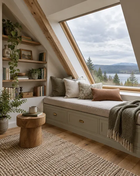 Attic Reading Nook · Soft Overcast Daylight