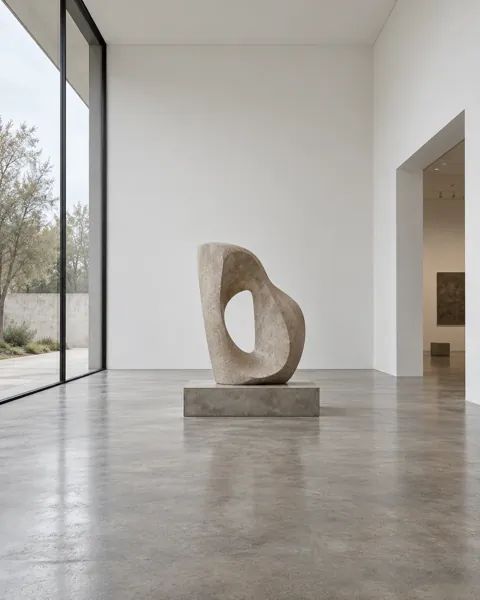 Minimalist Art Gallery · Soft Overcast Daylight