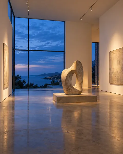 Minimalist Art Gallery · Blue Hour Glow
