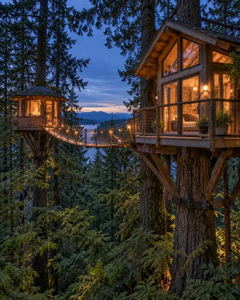 Treehouse Retreat · Blue Hour Glow