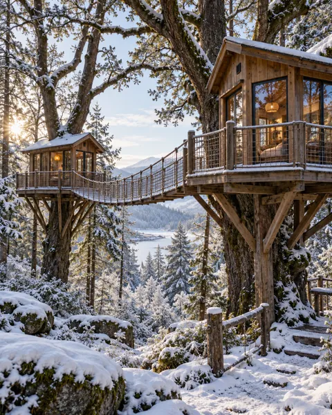 Treehouse Retreat · Winter First Snow