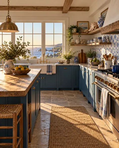 Coastal Cottage Kitchen · Golden Afternoon