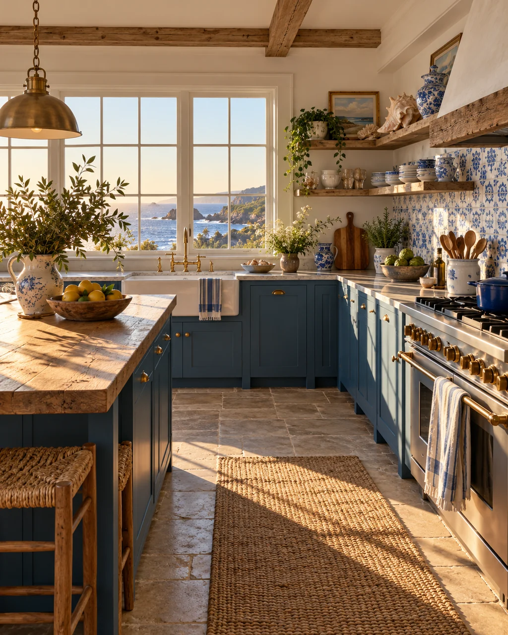 Coastal Cottage Kitchen · Golden Afternoon