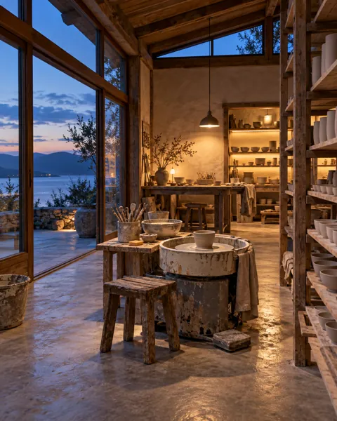 Ceramic Studio · Blue Hour Glow