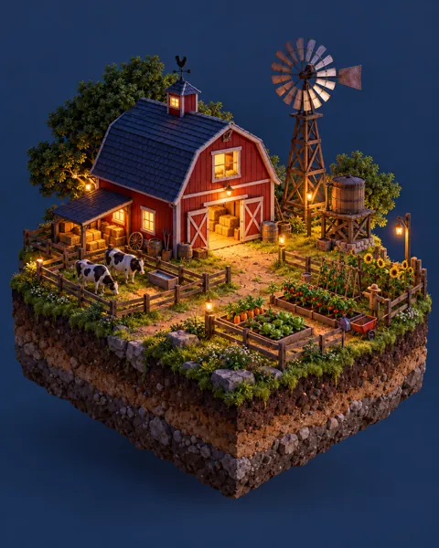 Windmill Farm · Glowing Night