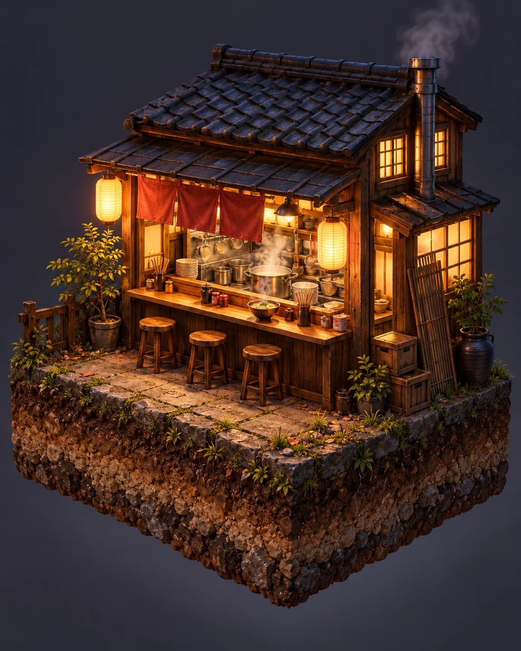 Tiny Ramen Shop · Glowing Night