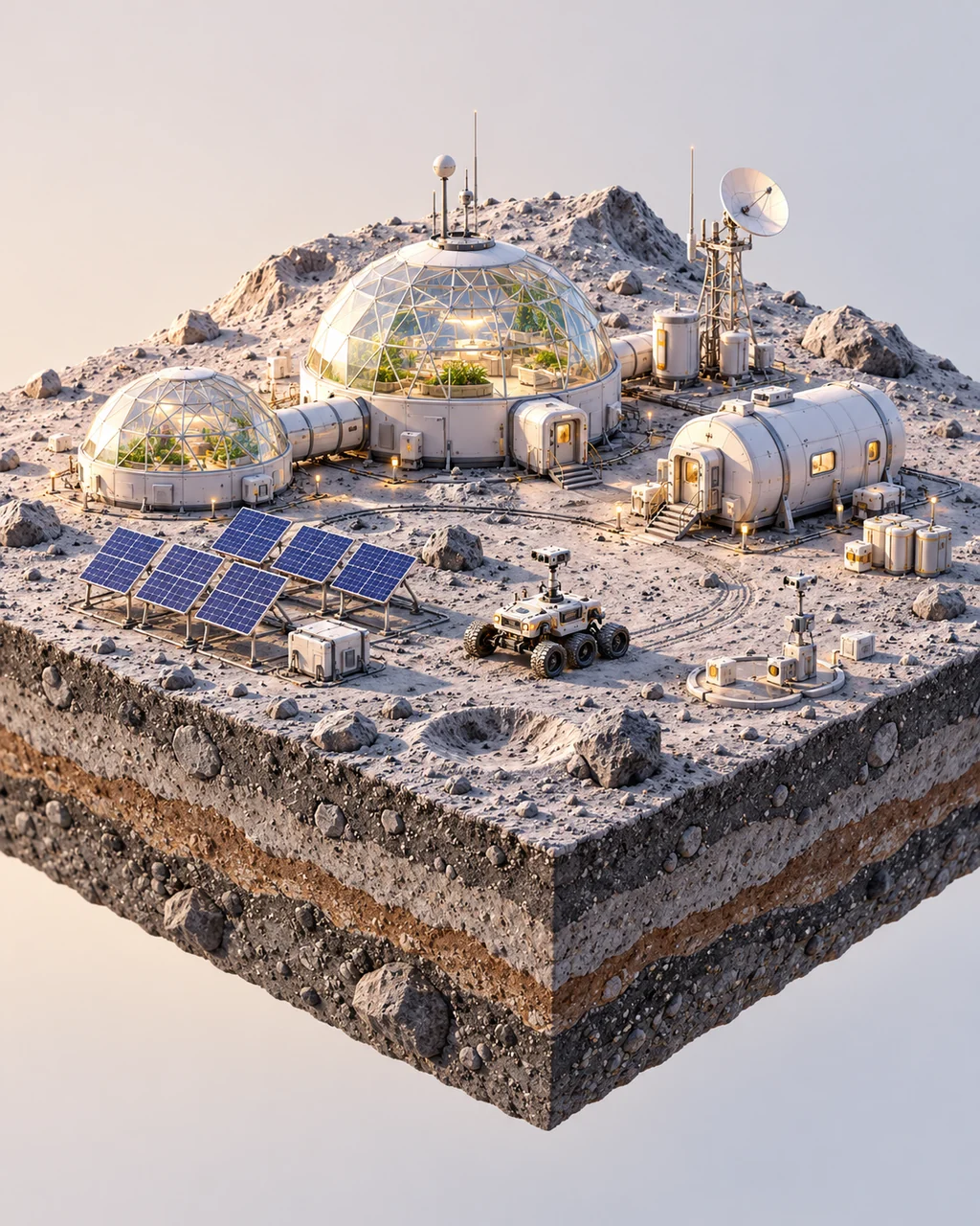 Lunar Research Base · Pastel Morning