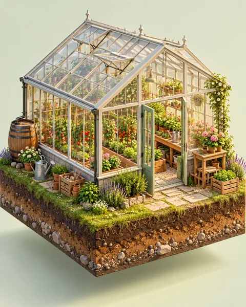 Greenhouse Garden · Pastel Morning