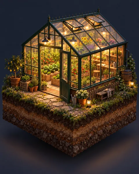 Greenhouse Garden · Glowing Night