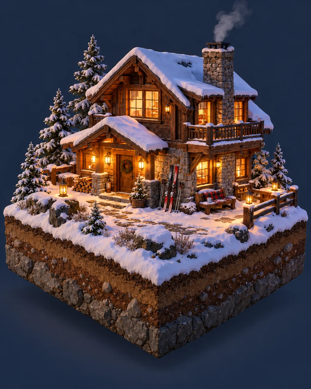 Ski Lodge · Glowing Night