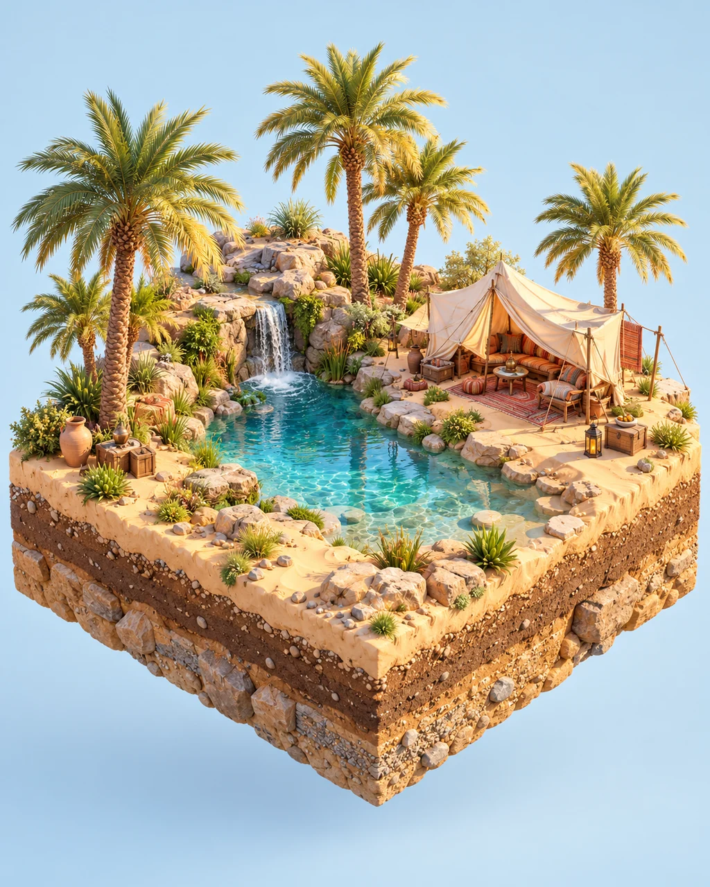Desert Oasis · Pastel Morning