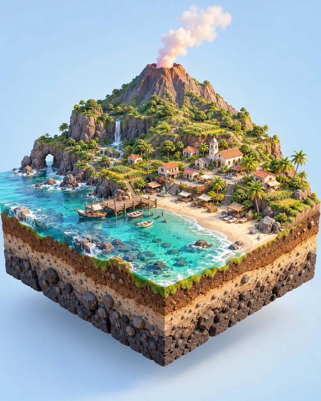 Volcano Island · Pastel Morning