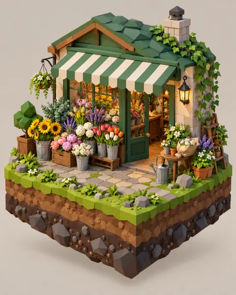 Flower Shop · Low-poly Matte