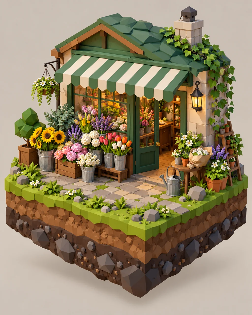 Flower Shop · Low-poly Matte