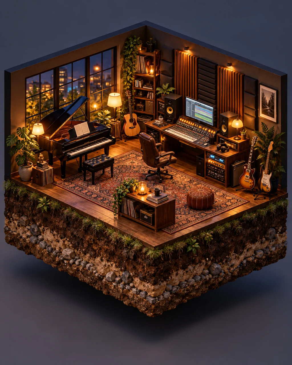 Music Studio · Glowing Night