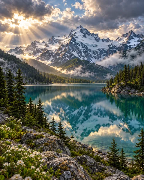 Alpine Lake · After-storm Light