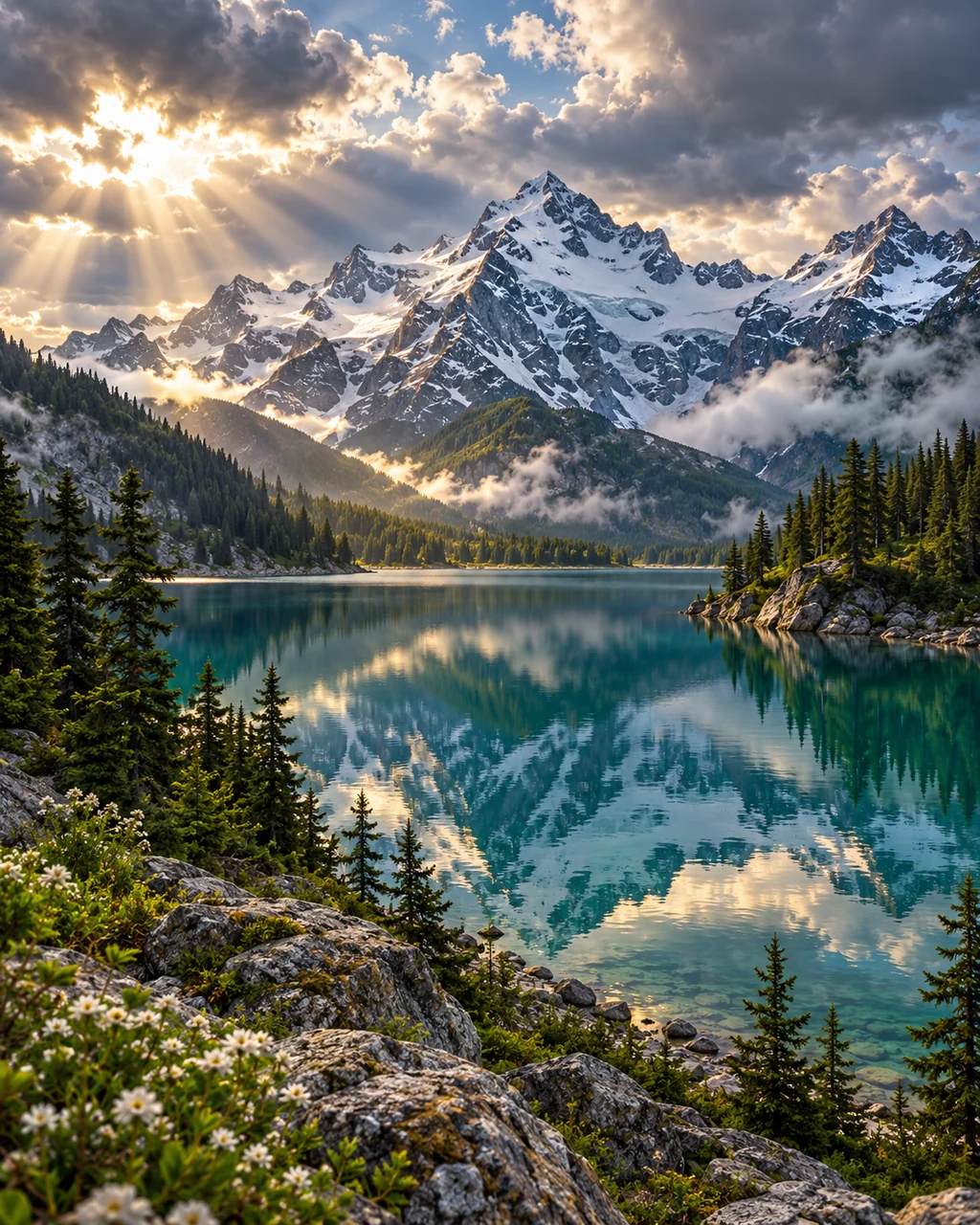 Alpine Lake · After-storm Light