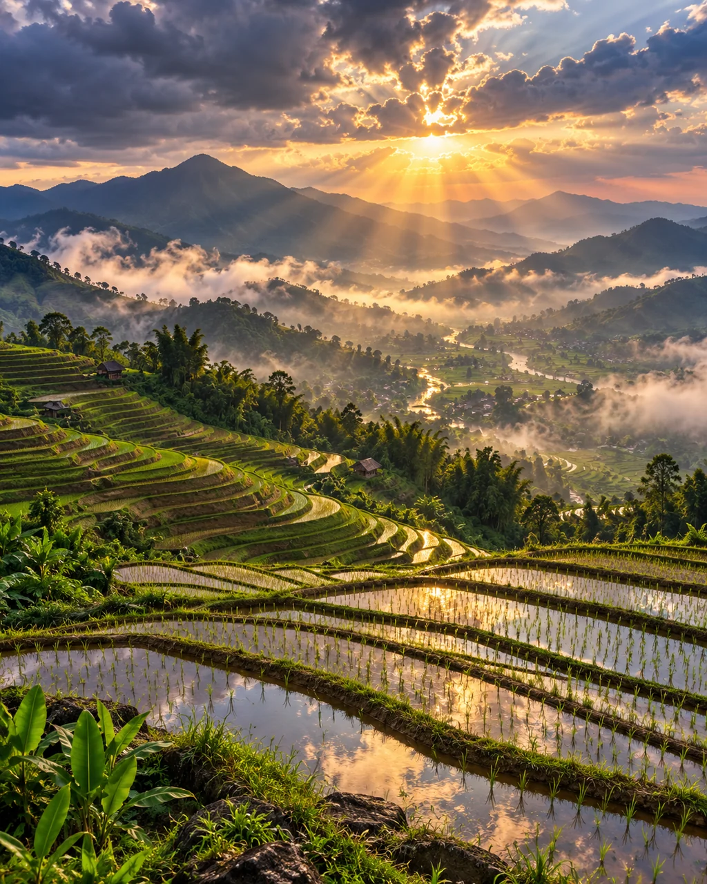 Terraced Rice Fields · After-storm Light