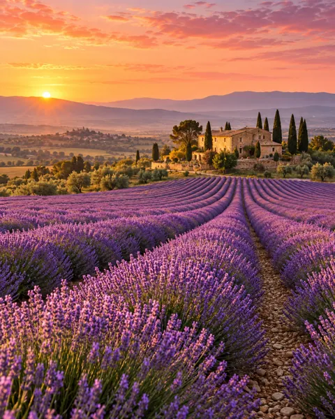Lavender Fields · Golden Sunrise