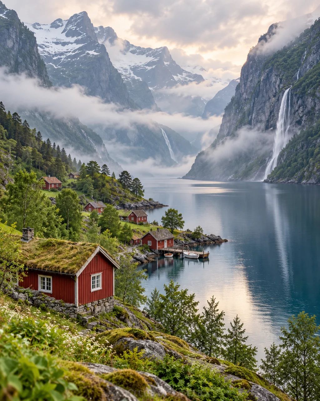 Norwegian Fjord · Misty Morning