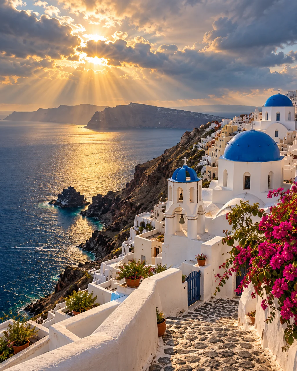 Whitewashed Cliff Village · After-storm Light