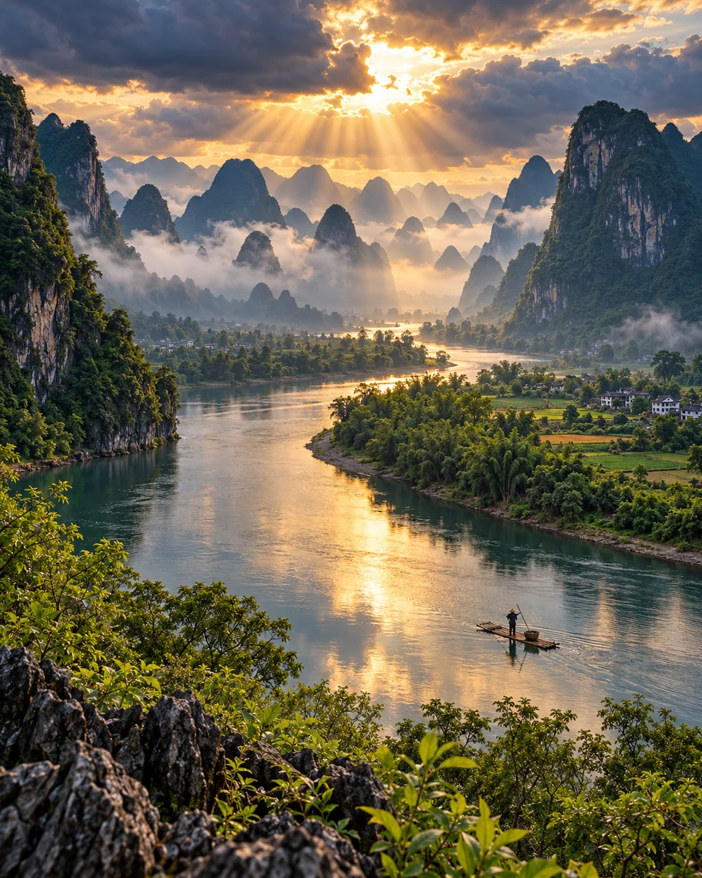 Karst Peaks River · After-storm Light
