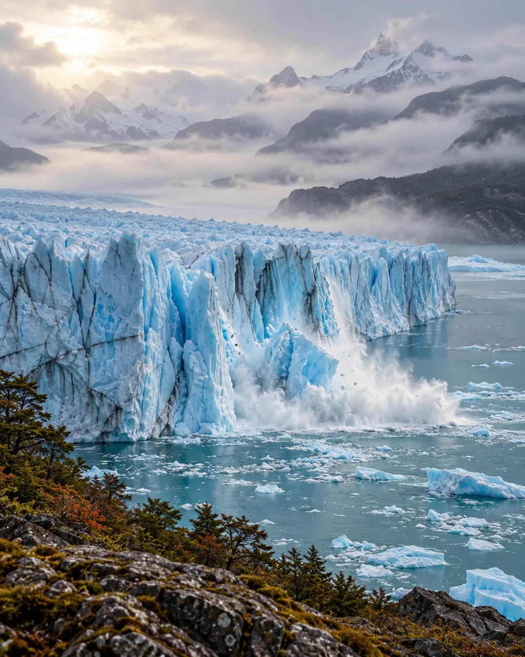 Patagonian Glacier · Misty Morning