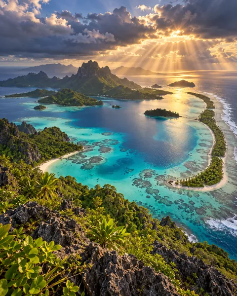 Turquoise Atoll Lagoon · After-storm Light