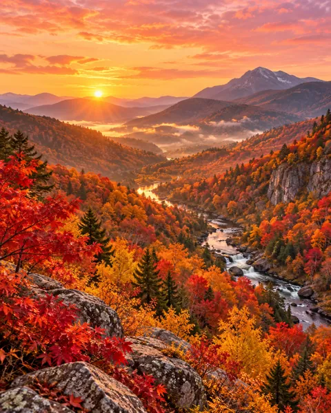 Autumn Maple Valley · Golden Sunrise