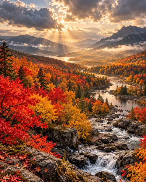 Autumn Maple Valley · After-storm Light