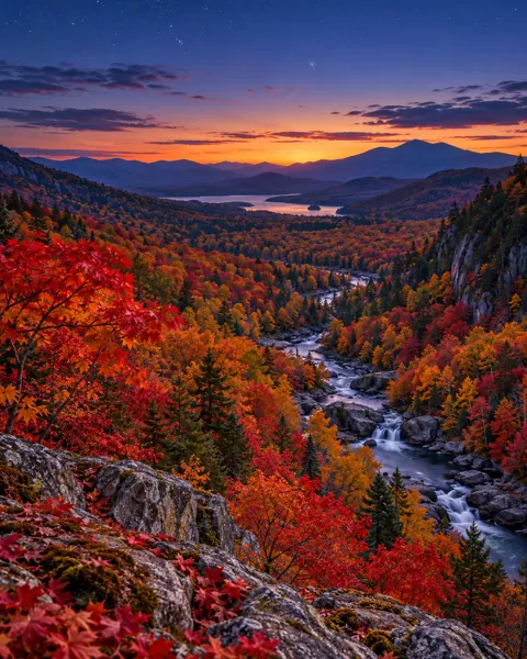 Autumn Maple Valley · Blue Hour Stars