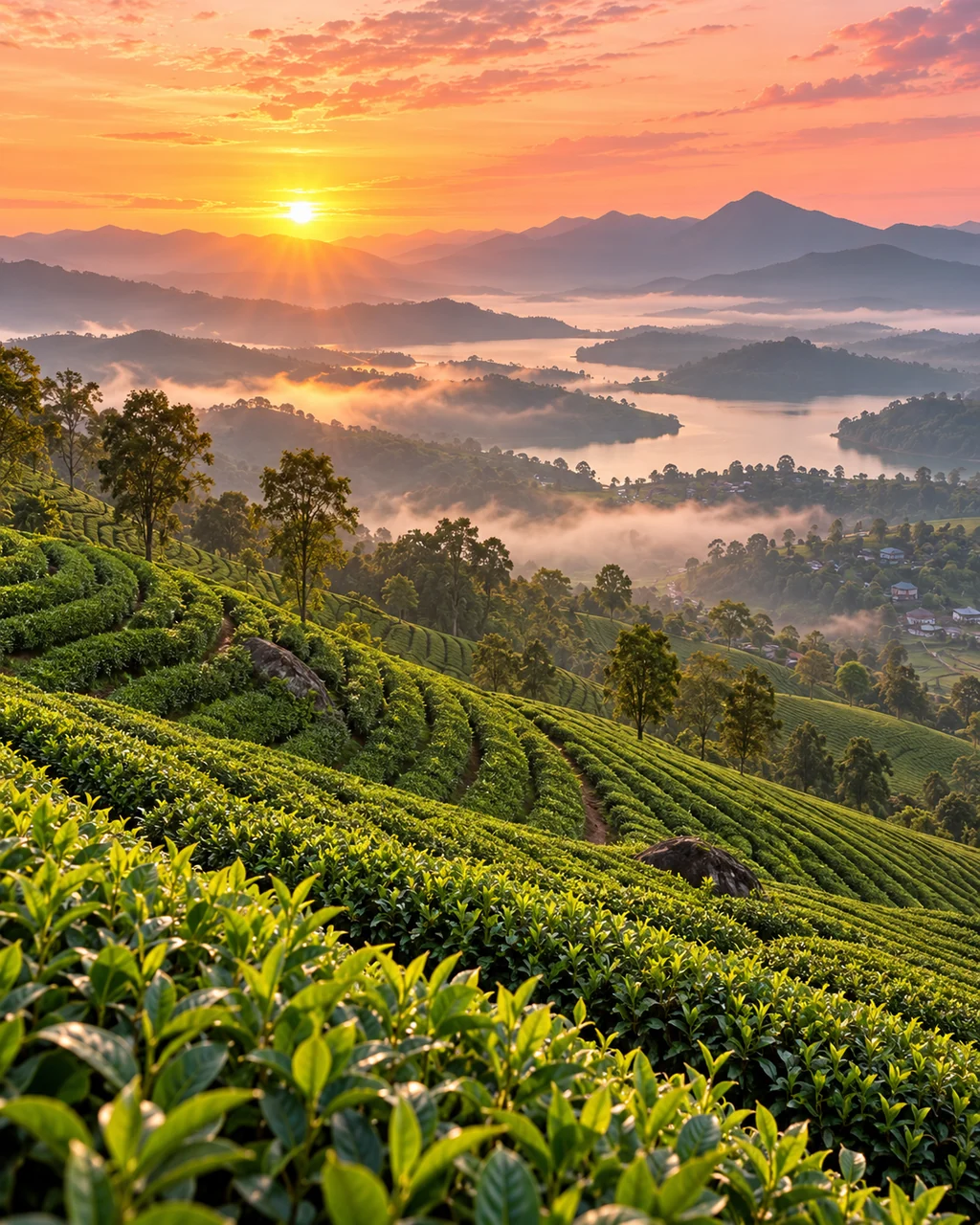 Highland Tea Plantation · Golden Sunrise