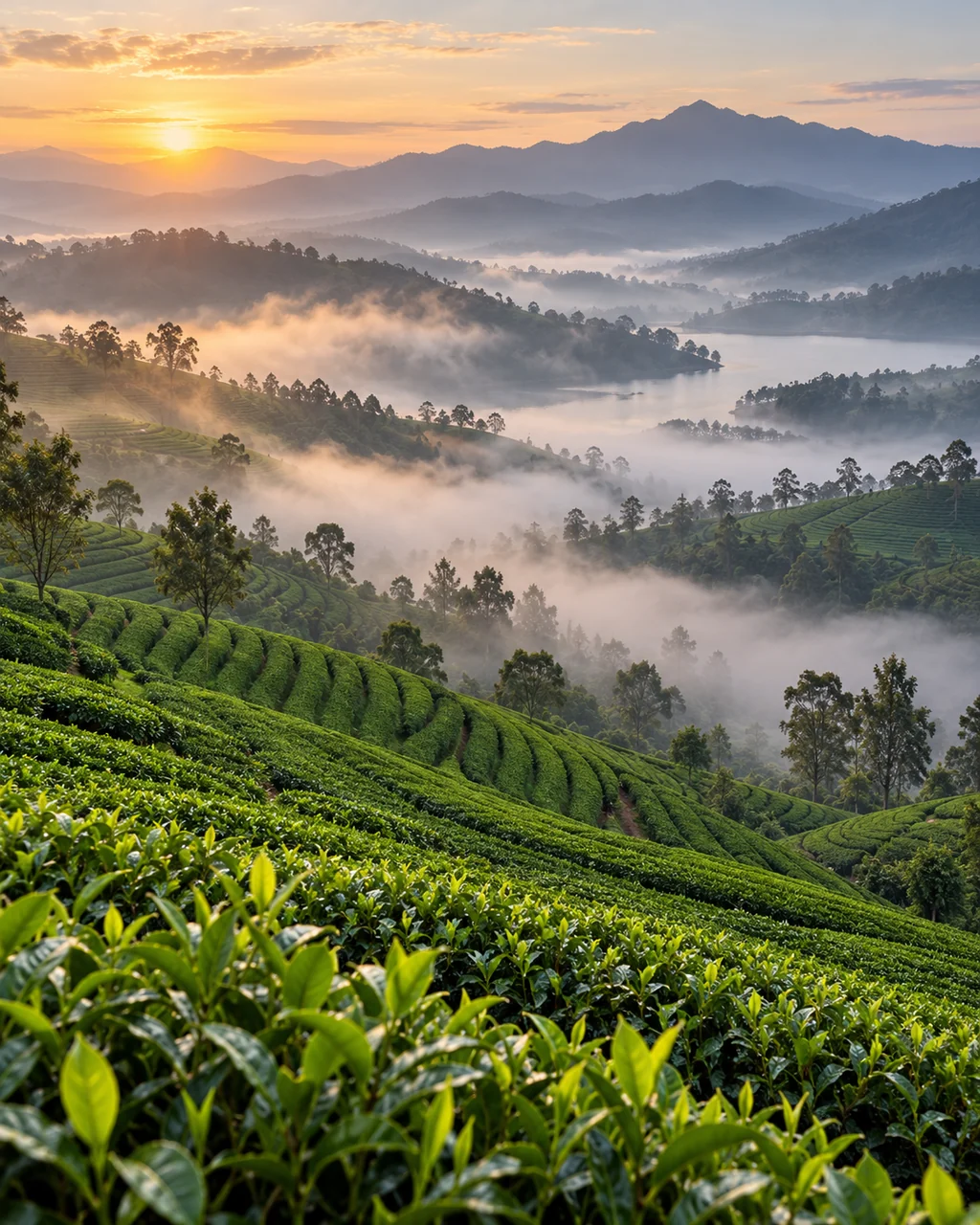 Highland Tea Plantation · Misty Morning