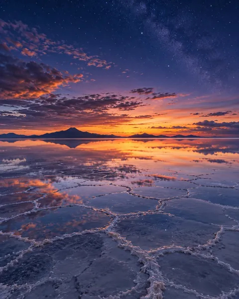 Mirror Salt Flats · Blue Hour Stars