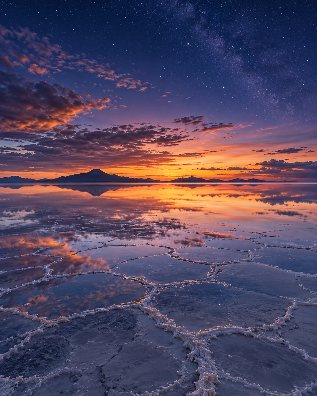 Mirror Salt Flats · Blue Hour Stars