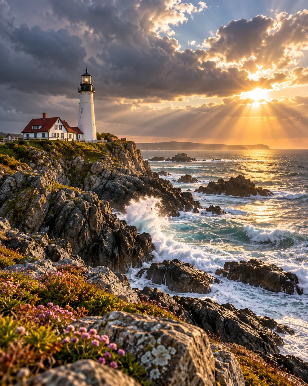 Rocky Coast Lighthouse · After-storm Light