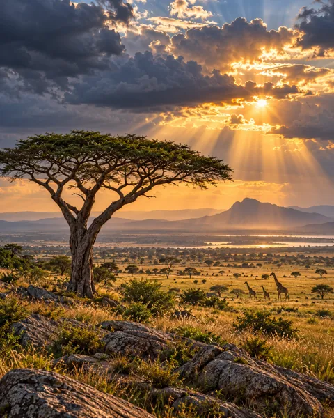 Savanna Acacia Tree · After-storm Light