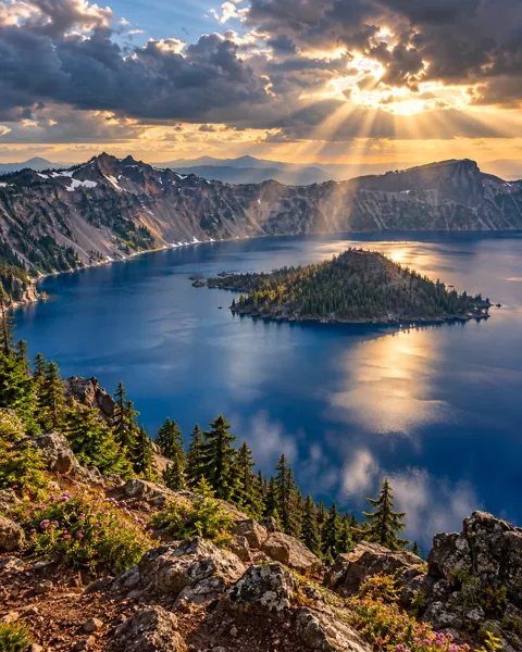 Volcanic Crater Lake · After-storm Light