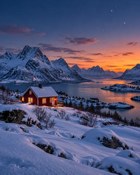 Snowfield Cabin · Blue Hour Stars