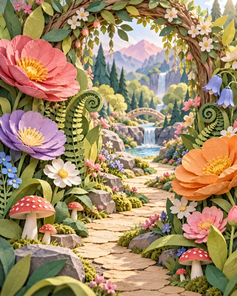 Paper-craft Forest Garden