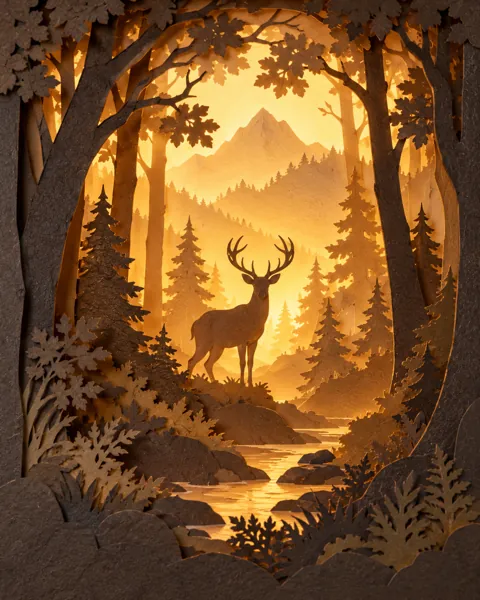 Deer in the Forest · Backlit Lightbox