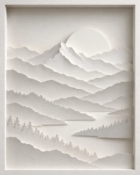 Mountain Range Sunrise · All-white Paper