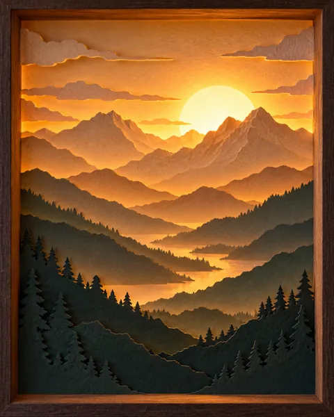 Mountain Range Sunrise · Backlit Lightbox